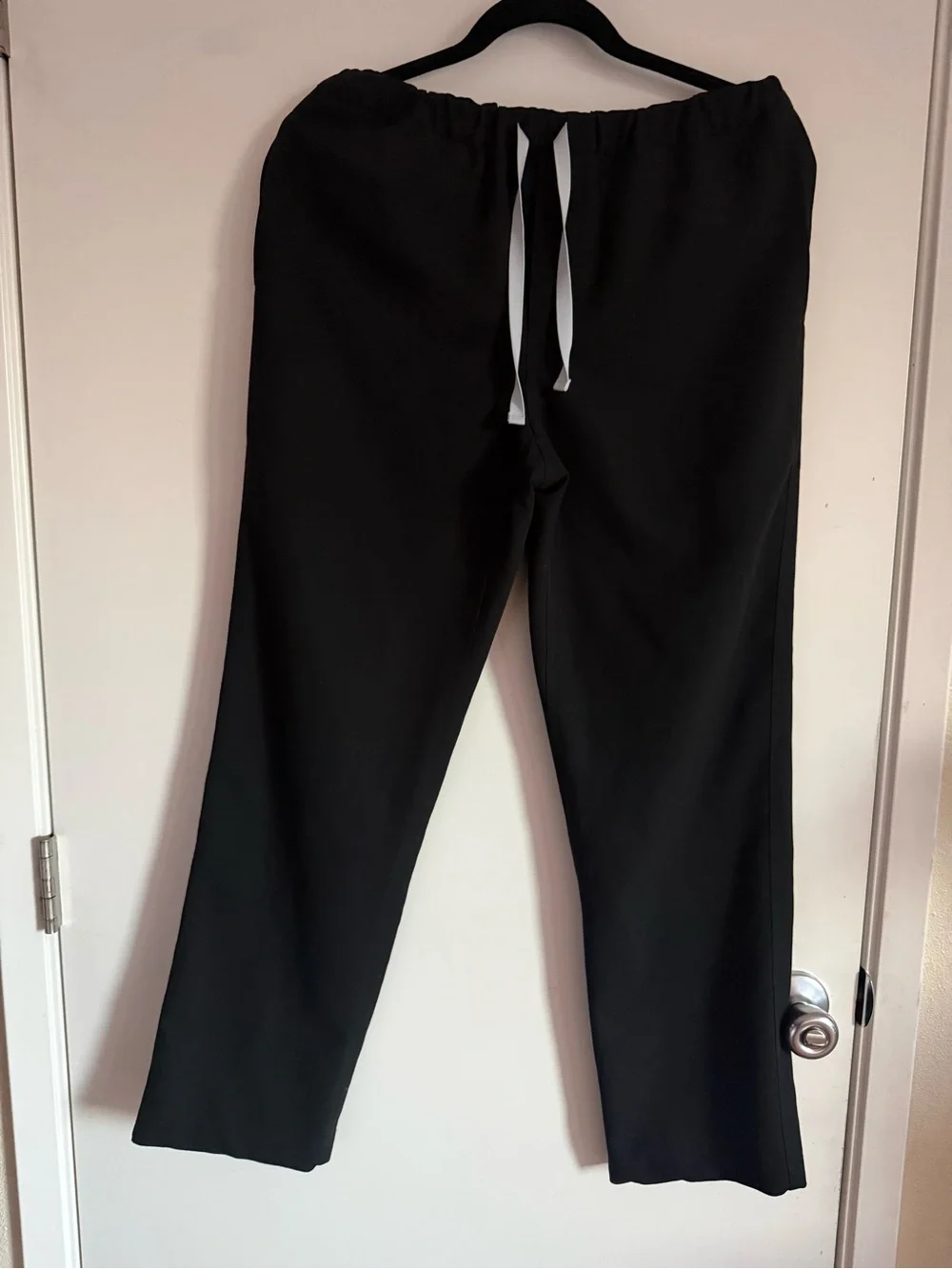Figs Men's Black straight leg with White Drawstring
